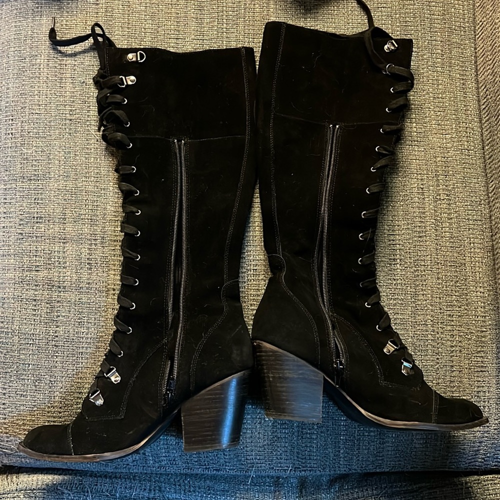 Chinese Laundry suede knee high boots